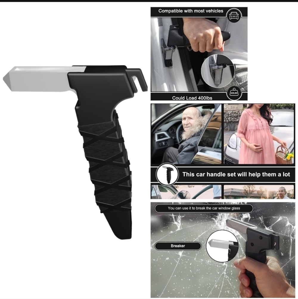 🍎 NIB Car Door Latch Handle Auto Cane Seniors Handicapped Support Assist 3 In 1
